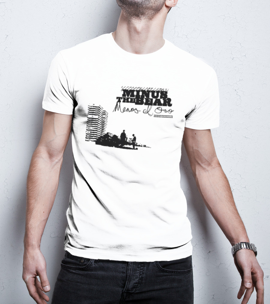 Minus The Bear Menos El Oso Skyline Urban Scene T-Shirt