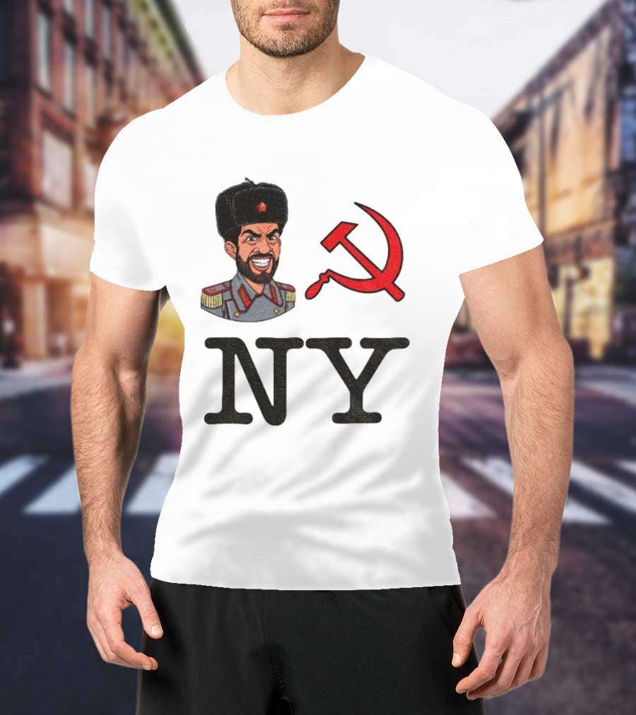 NY Communist Party Zohran Mamdani Imagery With Hammer And Sickle T-Shirt