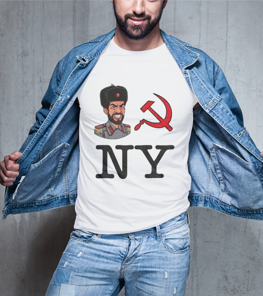 NY Communist Party Zohran Mamdani Imagery With Hammer And Sickle T-Shirt