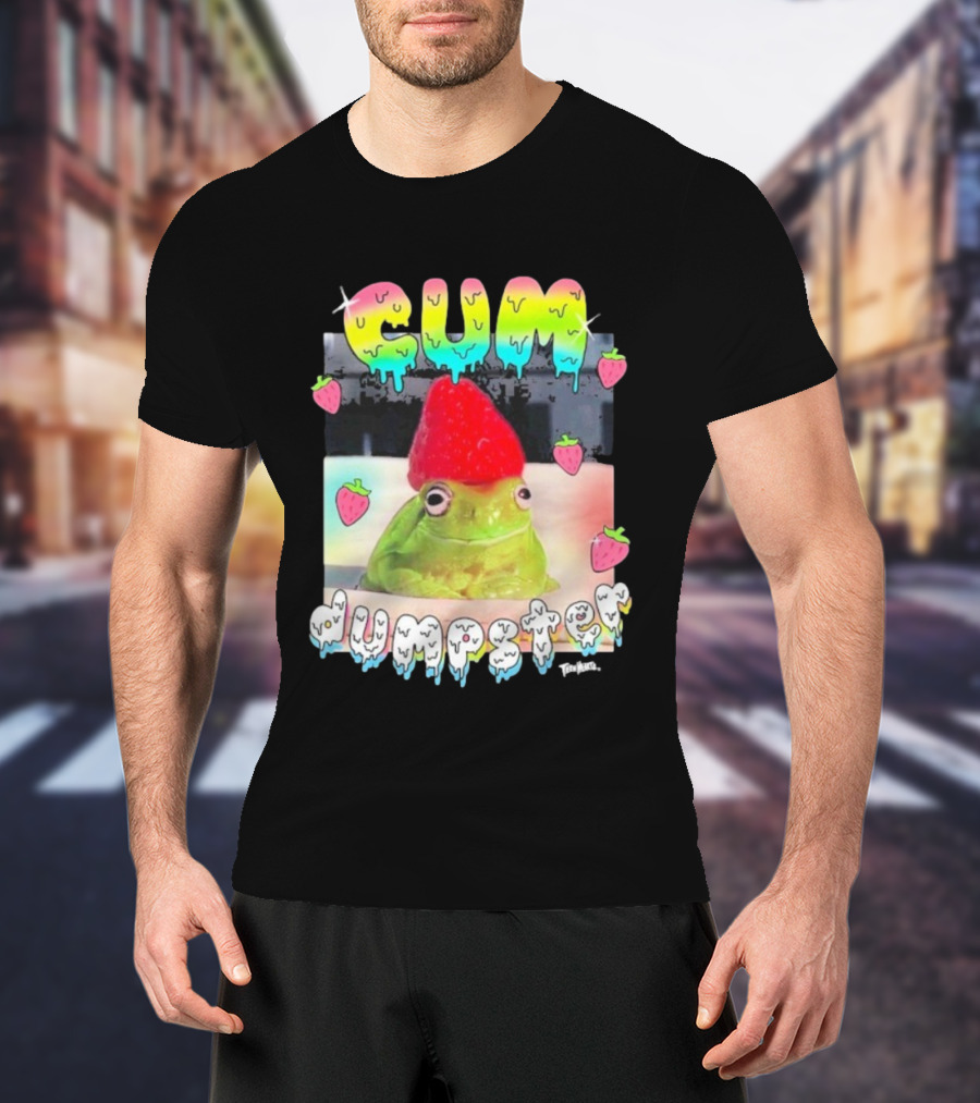 Cum Dumpster Frog Strawberry Hat Kawaii Aesthetic T-Shirt
