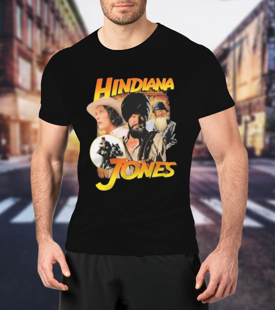 Hindiana Jones Adventure Turban Fedora Characters Indiana Jones Movie Theme T-Shirt