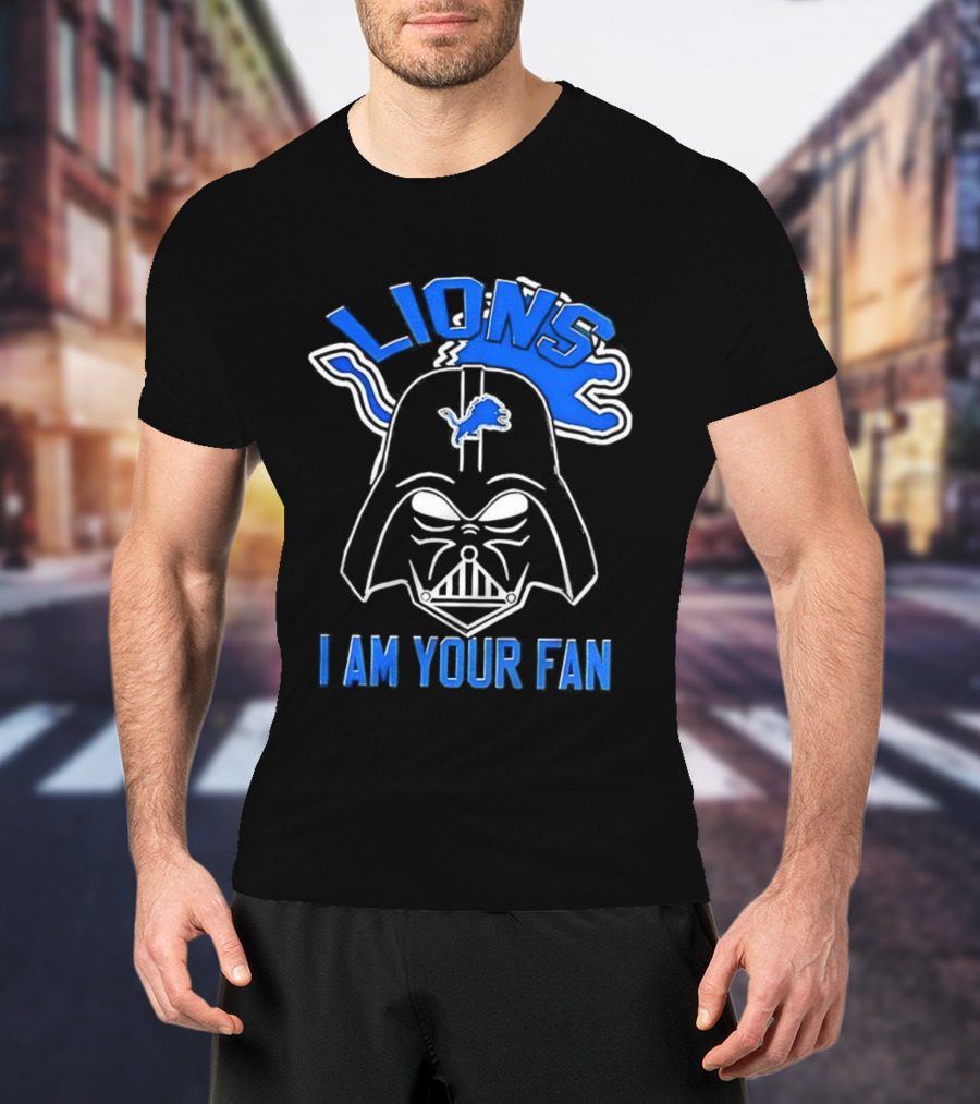 Detroit Lions Darth Vader I Am Your Fan Star Wars Collaboration T-Shirt