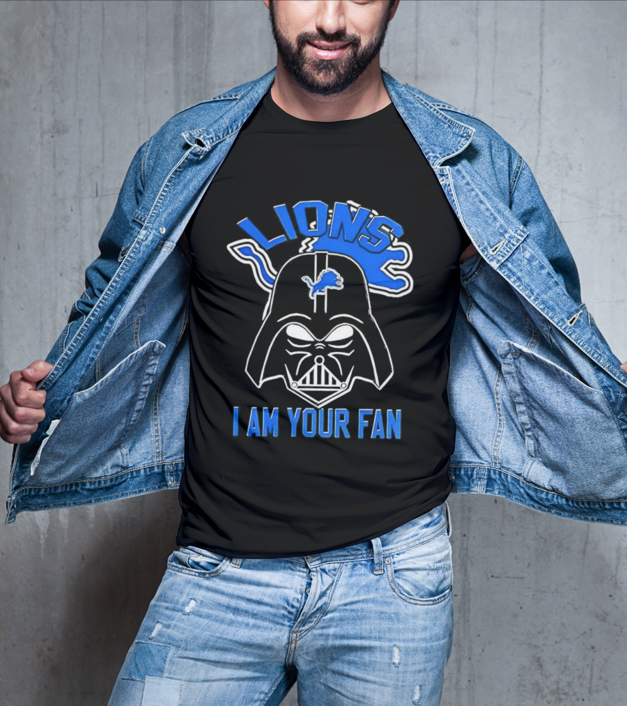 Detroit Lions Darth Vader I Am Your Fan Star Wars Collaboration T-Shirt