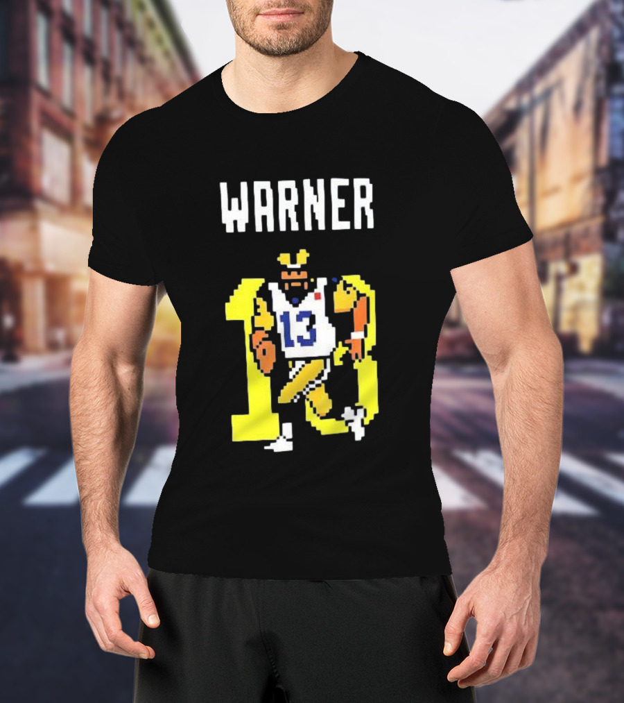 Kurt Warner Los Angeles Rams Retro 8-Bit 13 NFL T-Shirt