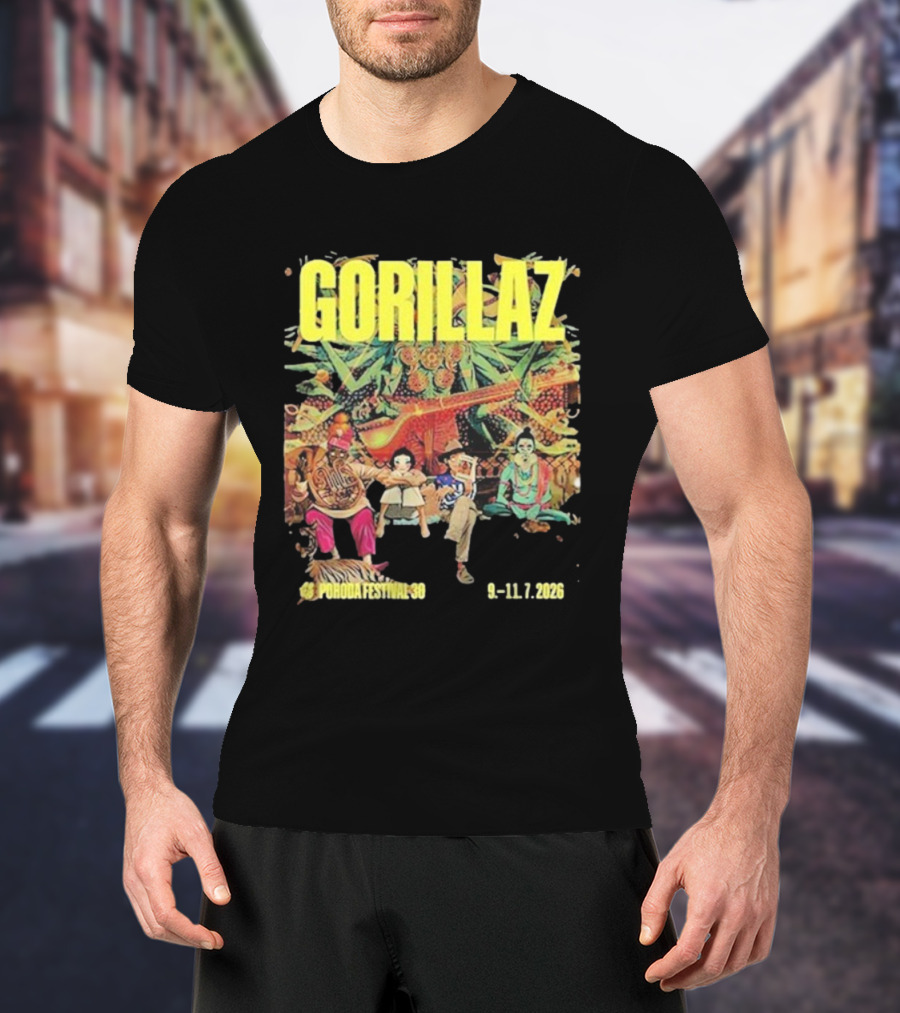 Gorillaz Pohoda Festival July 9-11 2026 Vibrant Music Artistry T-Shirt