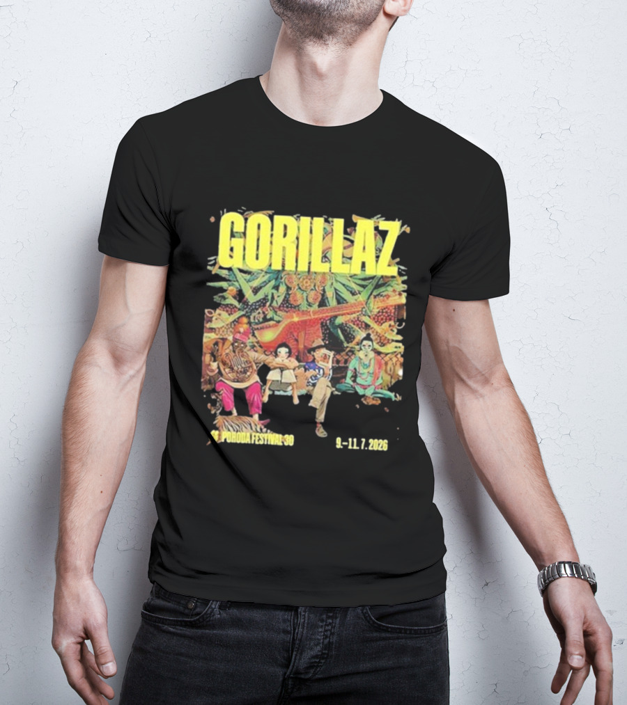 Gorillaz Pohoda Festival July 9-11 2026 Vibrant Music Artistry T-Shirt