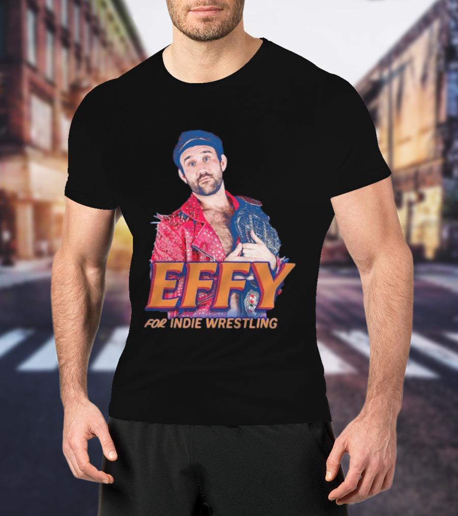 Effy Indie Wrestling Champion Red Jacket Photo T-Shirt