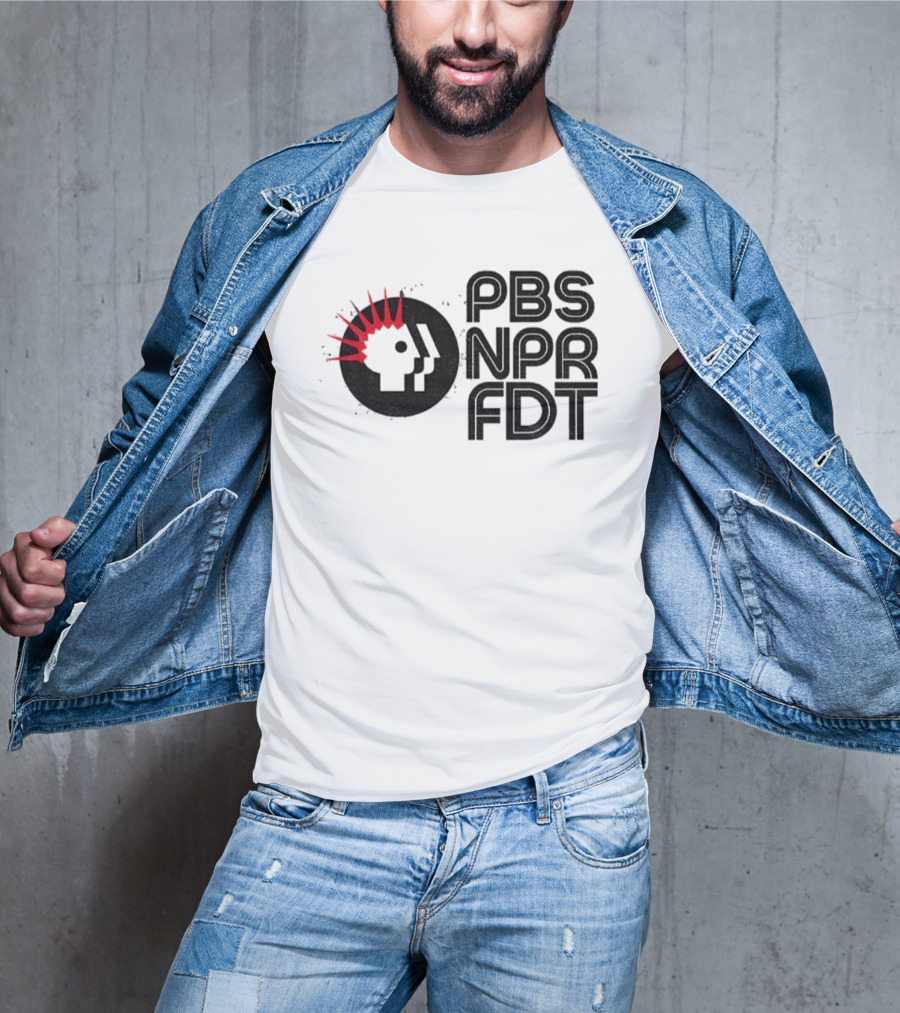 PBS NPR FDT Punk Style Political Statement T-Shirt