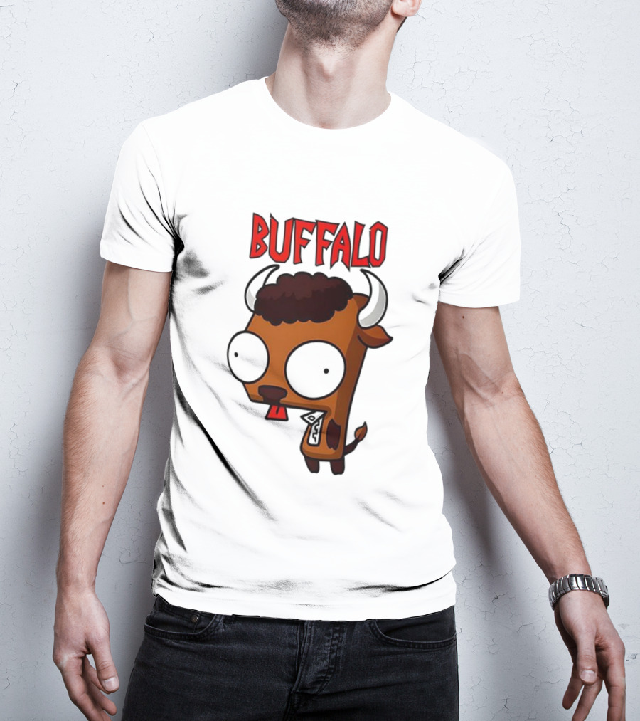 Buffalo Character With Horns And Big Eyes T-Shirt