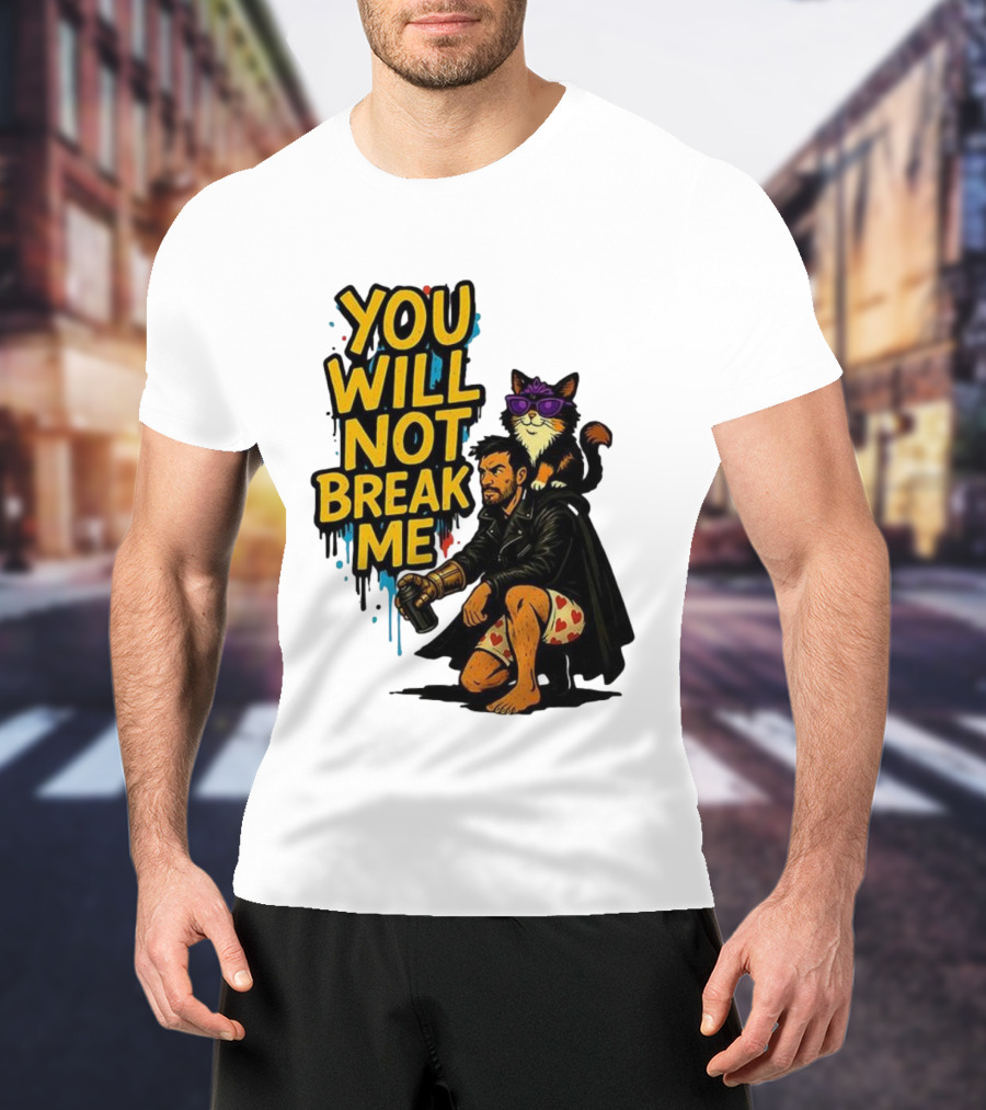 Dungeon Crawler Carl You Will Not Break Me Donut Cat Graffiti Style T-Shirt