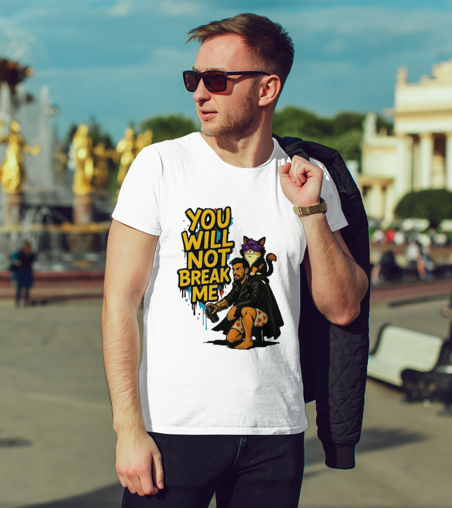 Dungeon Crawler Carl You Will Not Break Me Donut Cat Graffiti Style T-Shirt