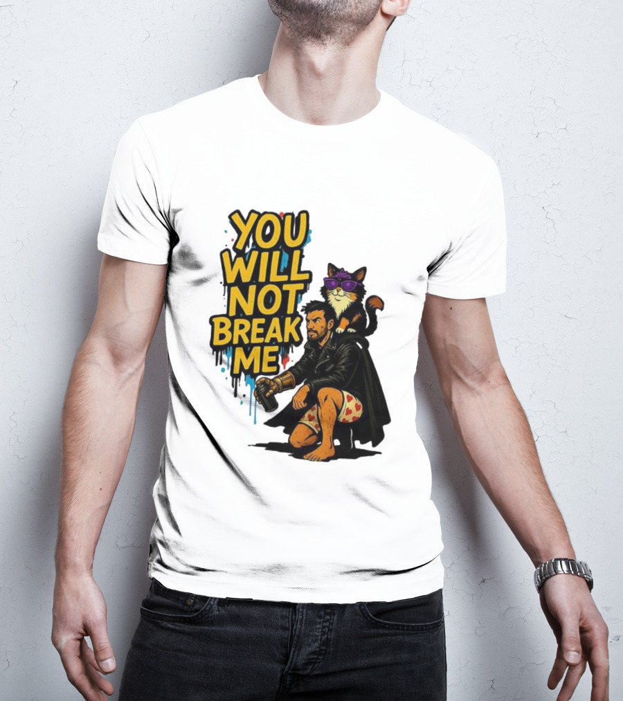 Dungeon Crawler Carl You Will Not Break Me Donut Cat Graffiti Style T-Shirt