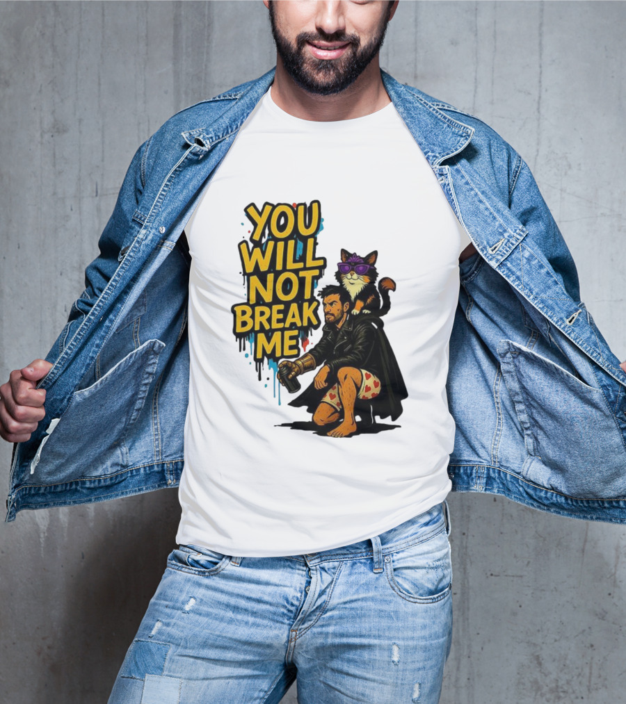 Dungeon Crawler Carl You Will Not Break Me Donut Cat Graffiti Style T-Shirt