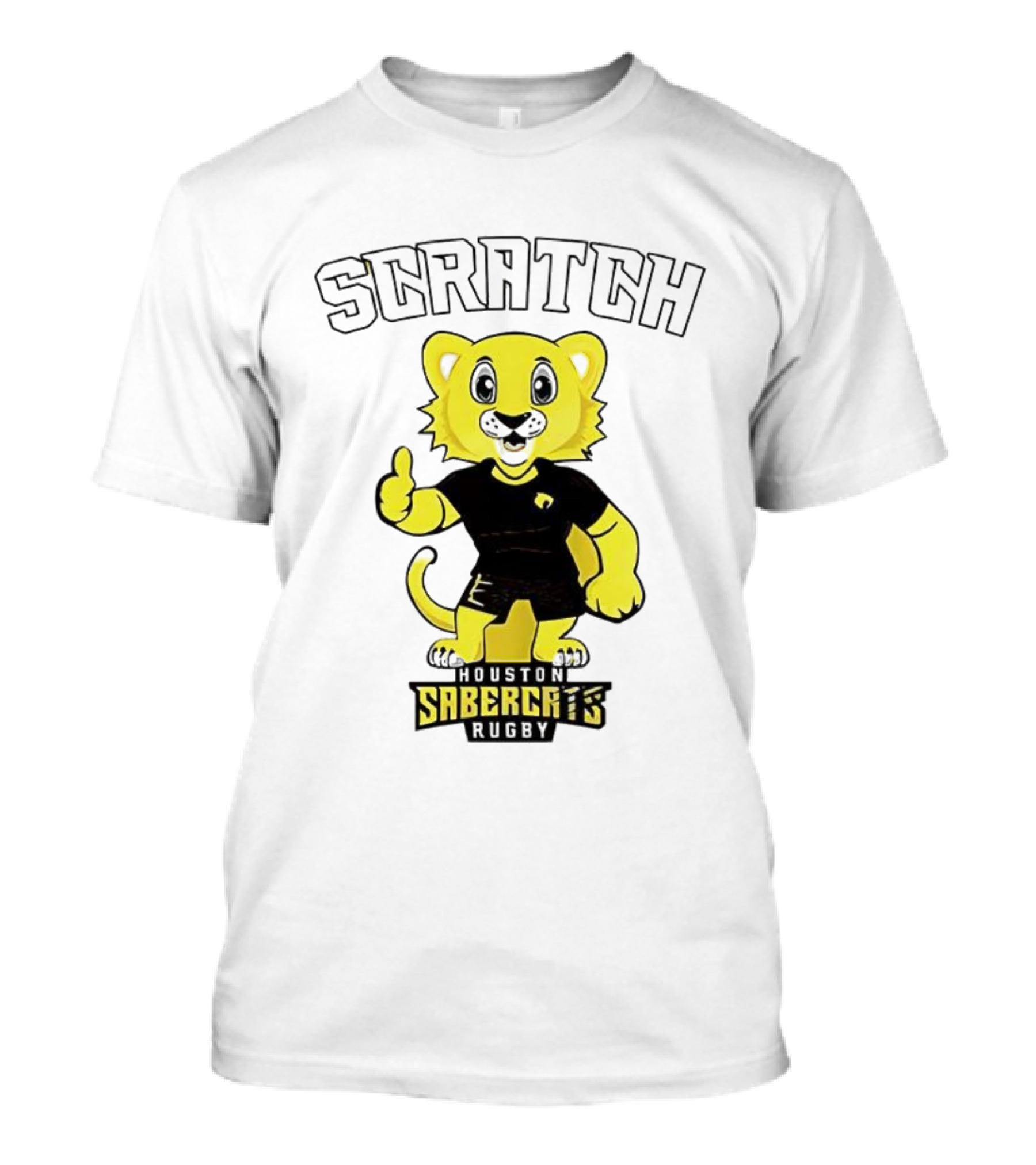 Houston SaberCats Rugby Scratch Mascot T-Shirt