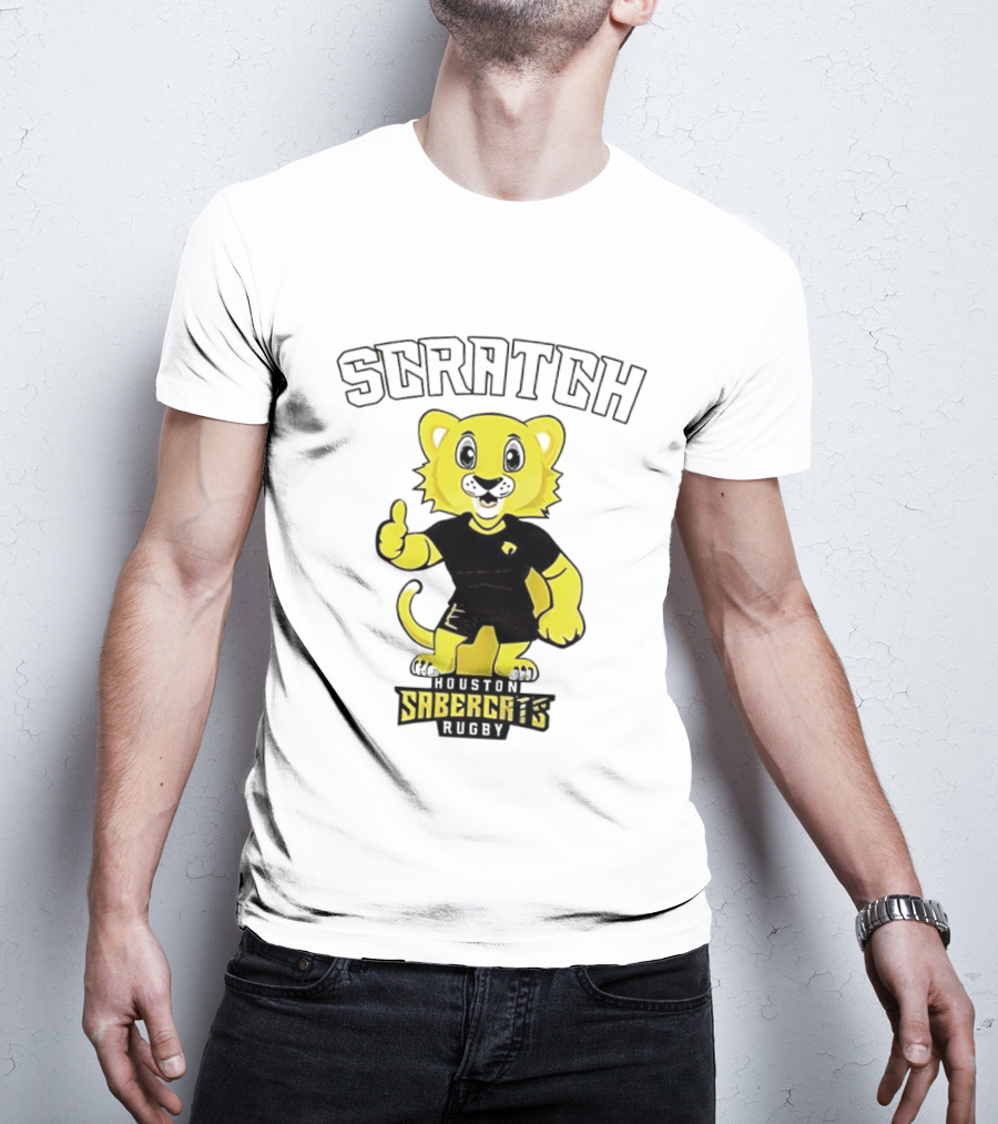 Houston SaberCats Rugby Scratch Mascot T-Shirt