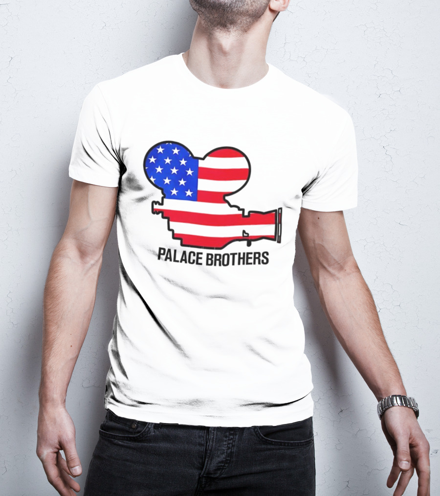 Palace Brothers American Flag Camera T-Shirt