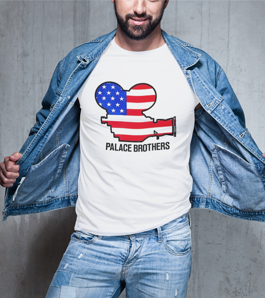 Palace Brothers American Flag Camera T-Shirt