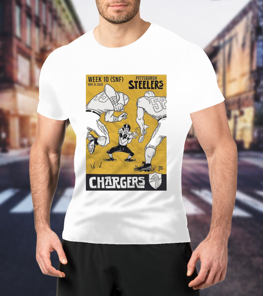 Pittsburgh Steelers Vs Chargers Week 10 SNF Nov 9 2025 Comic T-Shirt