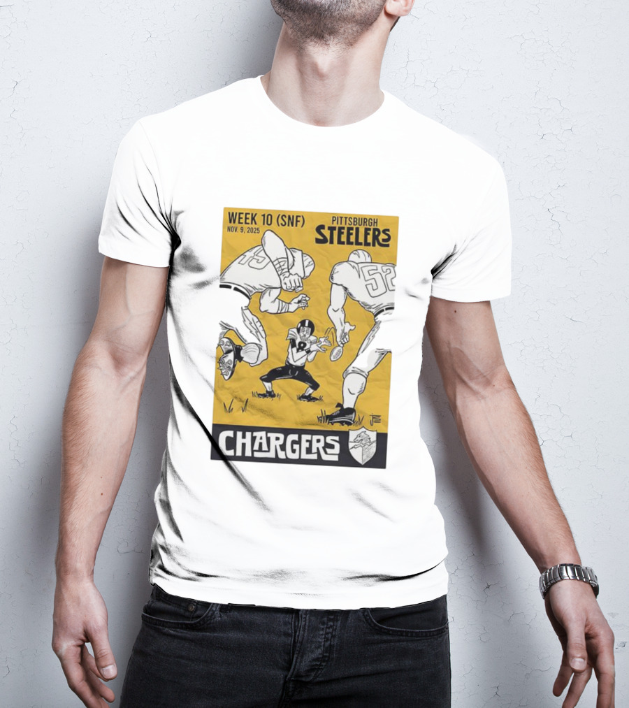 Pittsburgh Steelers Vs Chargers Week 10 SNF Nov 9 2025 Comic T-Shirt