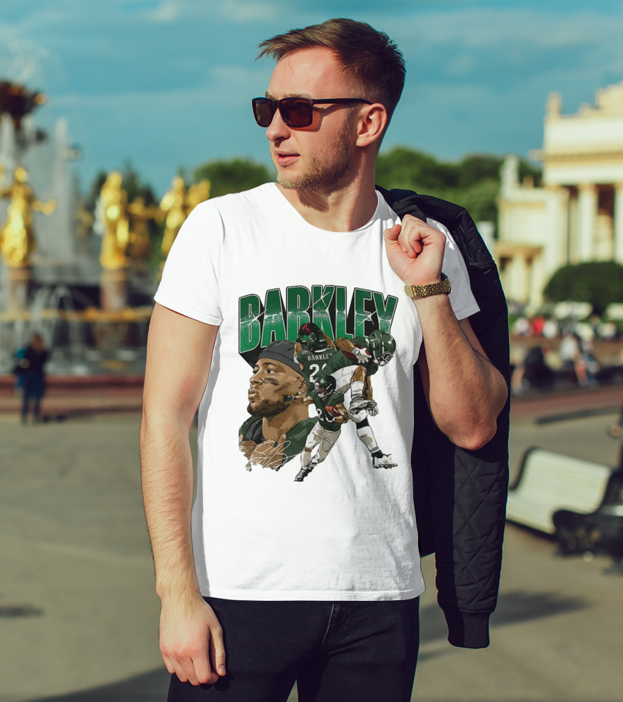 Barkley Saquon Football Player Signature Philadelphia Eagles T-Shirt