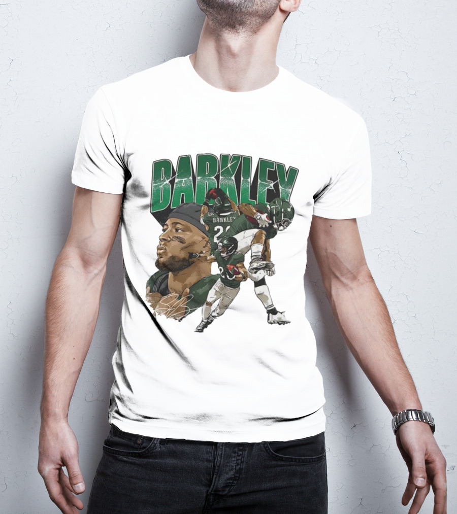 Barkley Saquon Football Player Signature Philadelphia Eagles T-Shirt