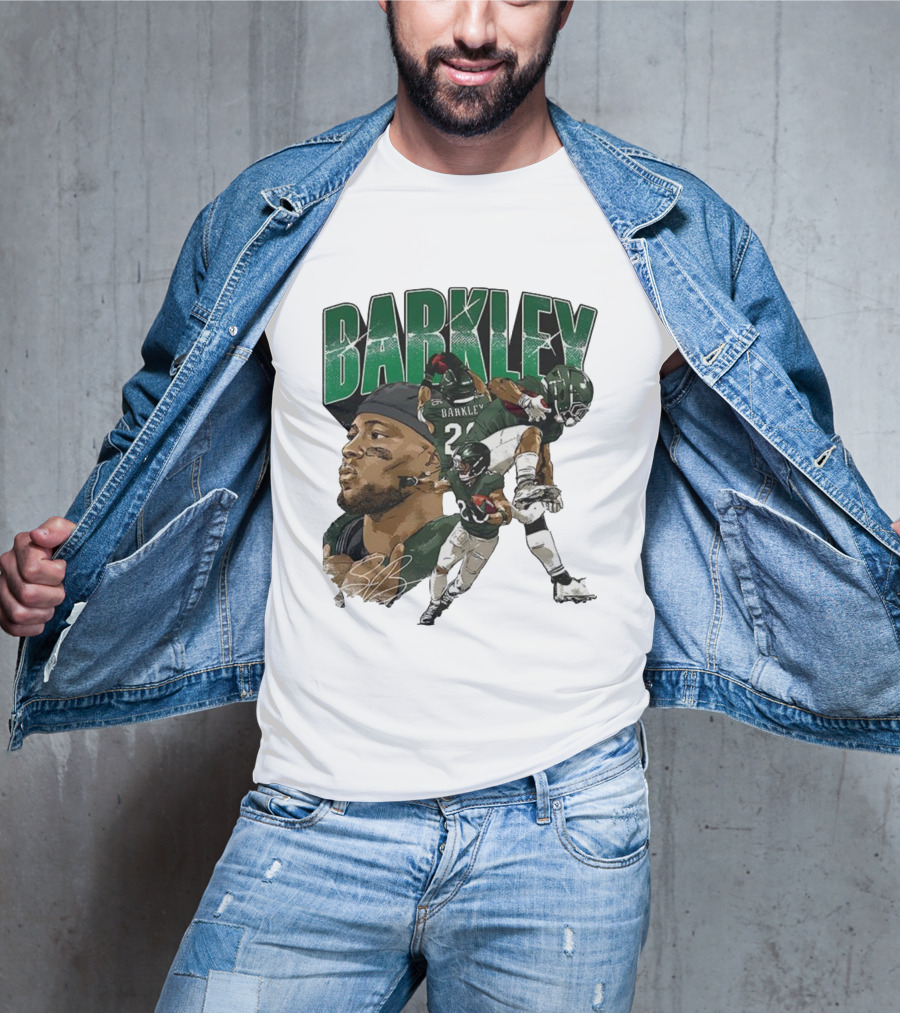 Barkley Saquon Football Player Signature Philadelphia Eagles T-Shirt