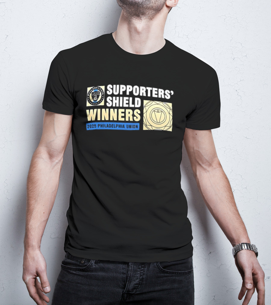 Philadelphia Union MLS 2025 Supporters’ Shield Winners Badge T-Shirt