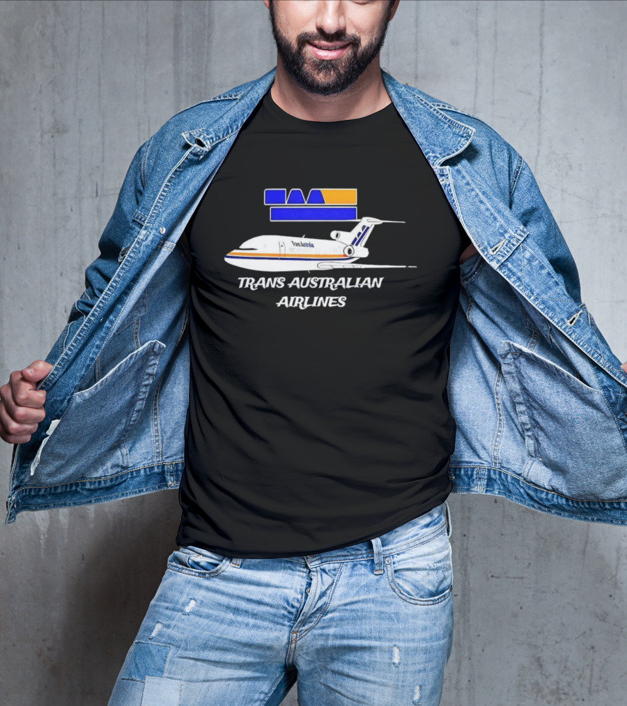 Trans Australian Airlines Classic Aviation Design Plane TAA Text Retro T-Shirt