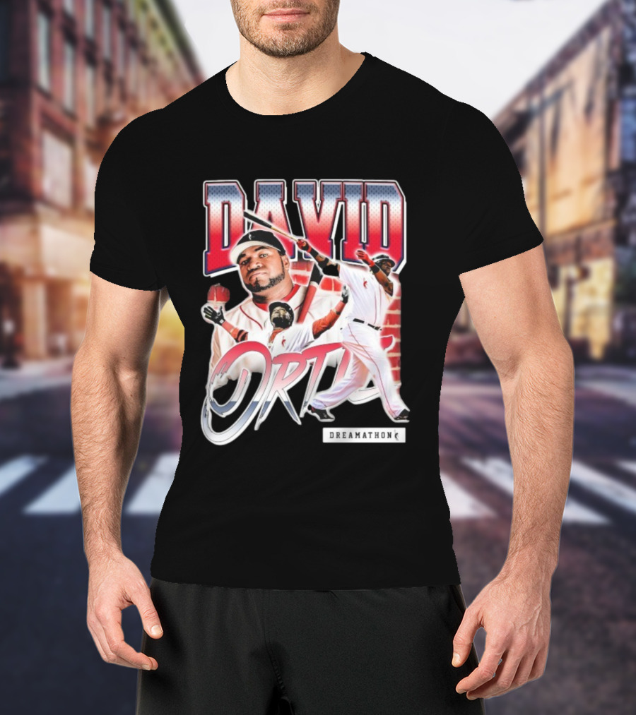 David Ortiz Big Papi Dreamathon Baseball Imagery MLB Legends T-Shirt