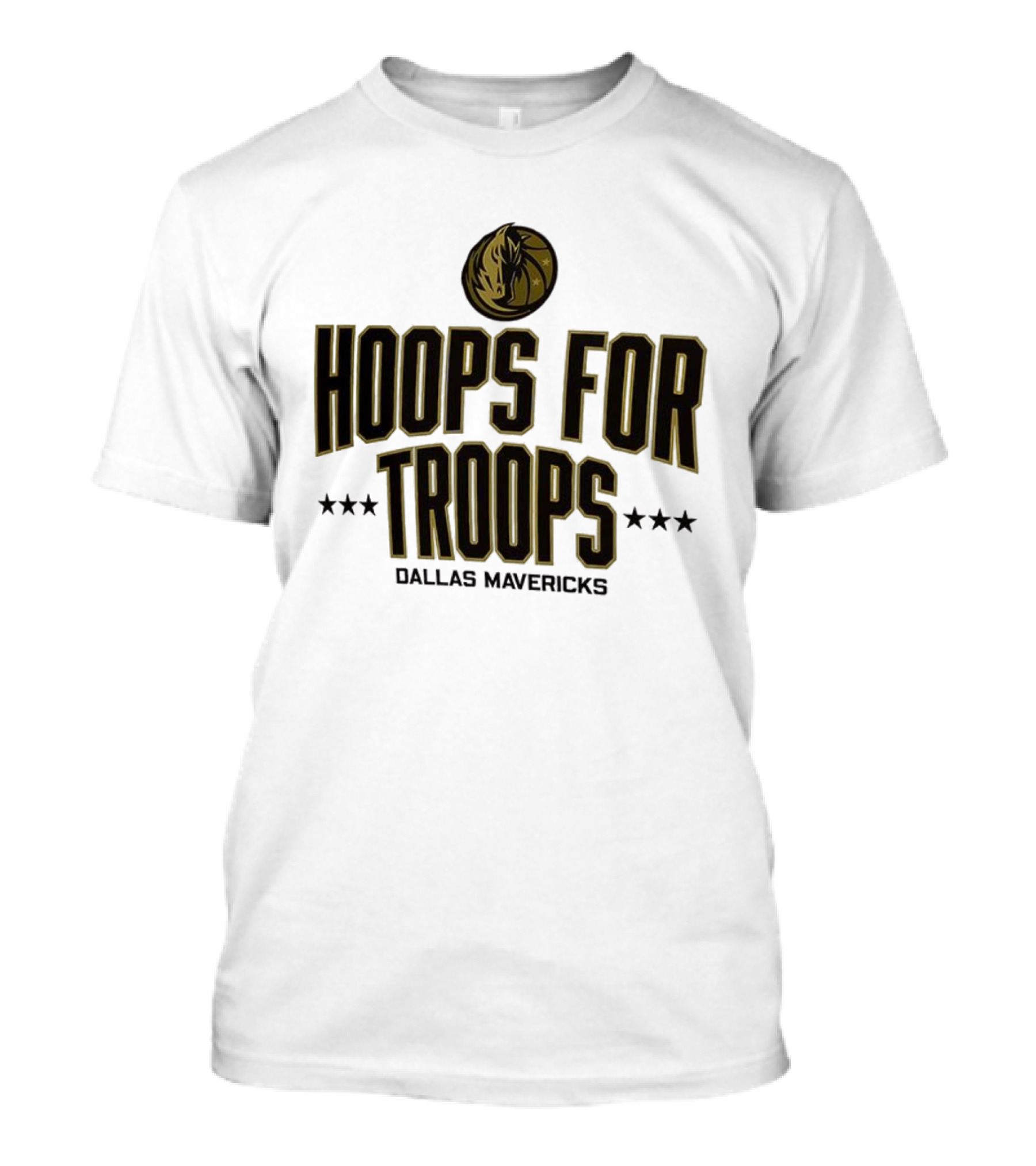 Dallas Mavericks Hoops For Troops Basketball Event With Stars T-Shirt