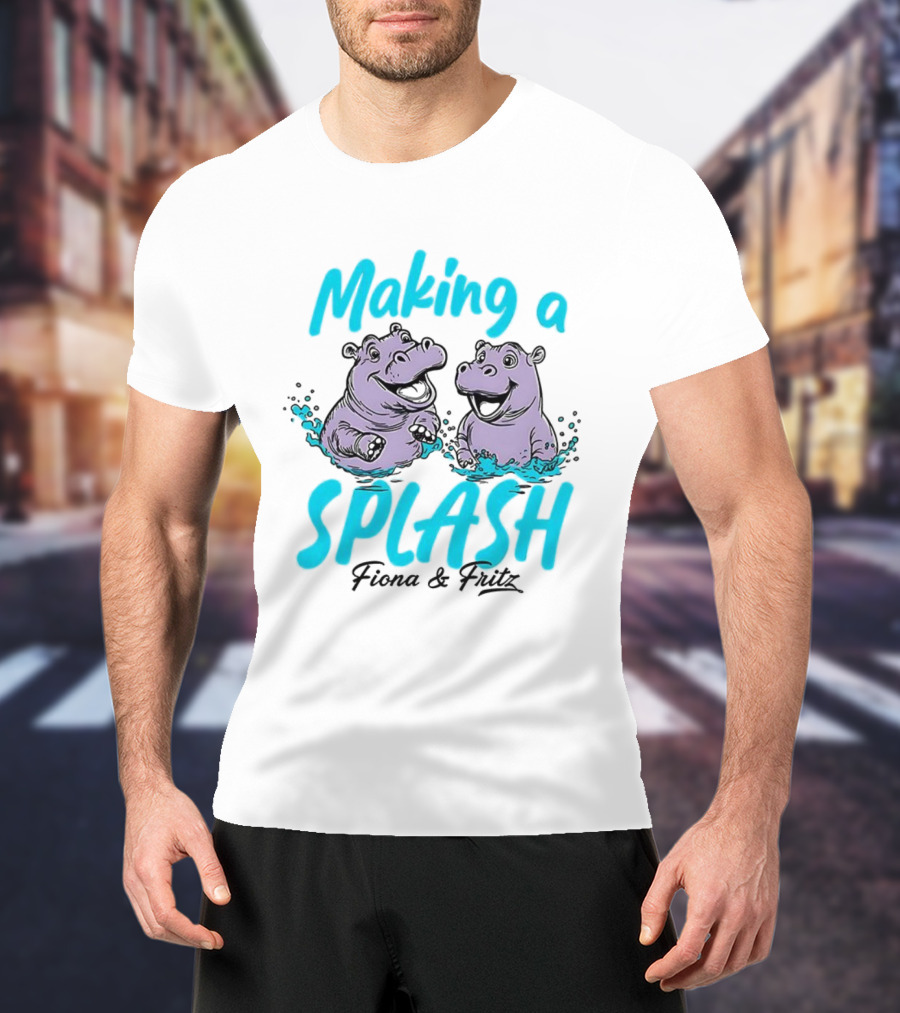 Making A Splash Fiona And Fritz Hippo Fun T-Shirt