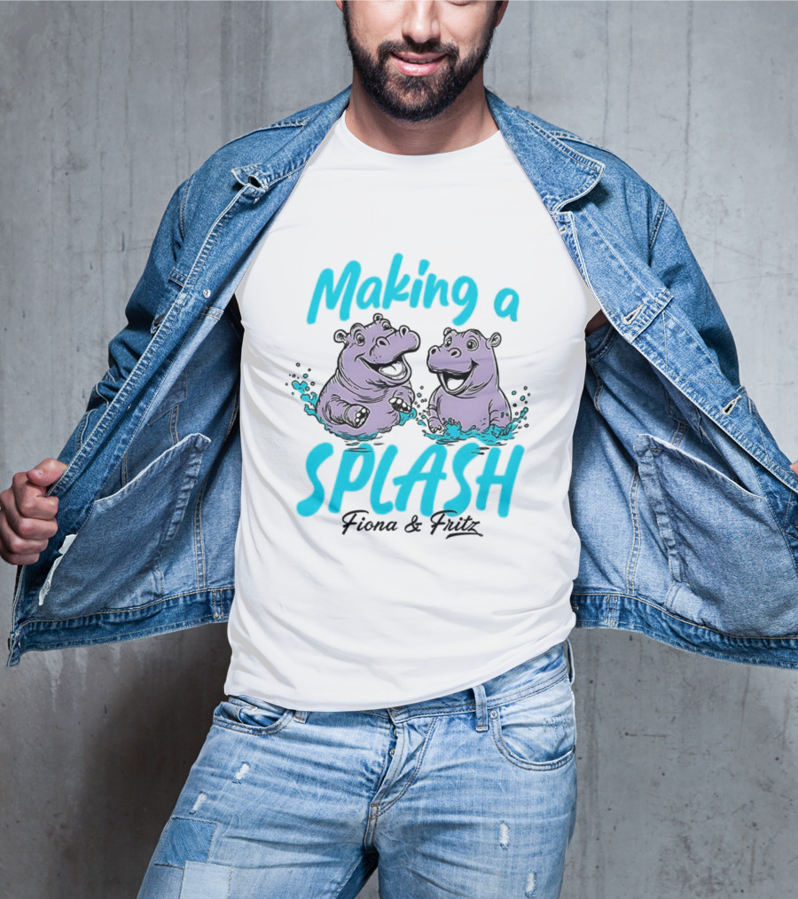 Making A Splash Fiona And Fritz Hippo Fun T-Shirt