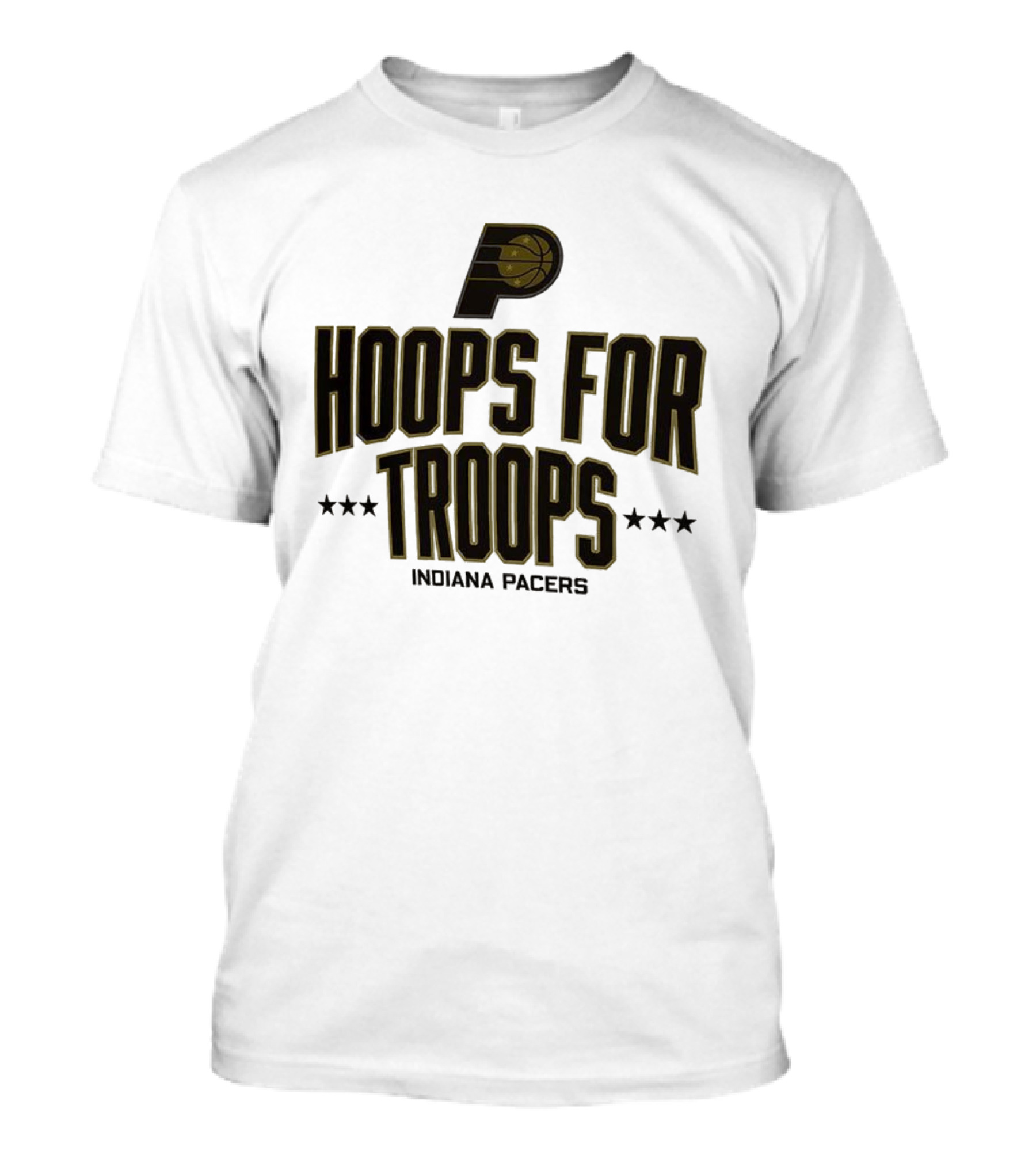 Indiana Pacers Hoops For Troops Stars Basketball T-Shirt