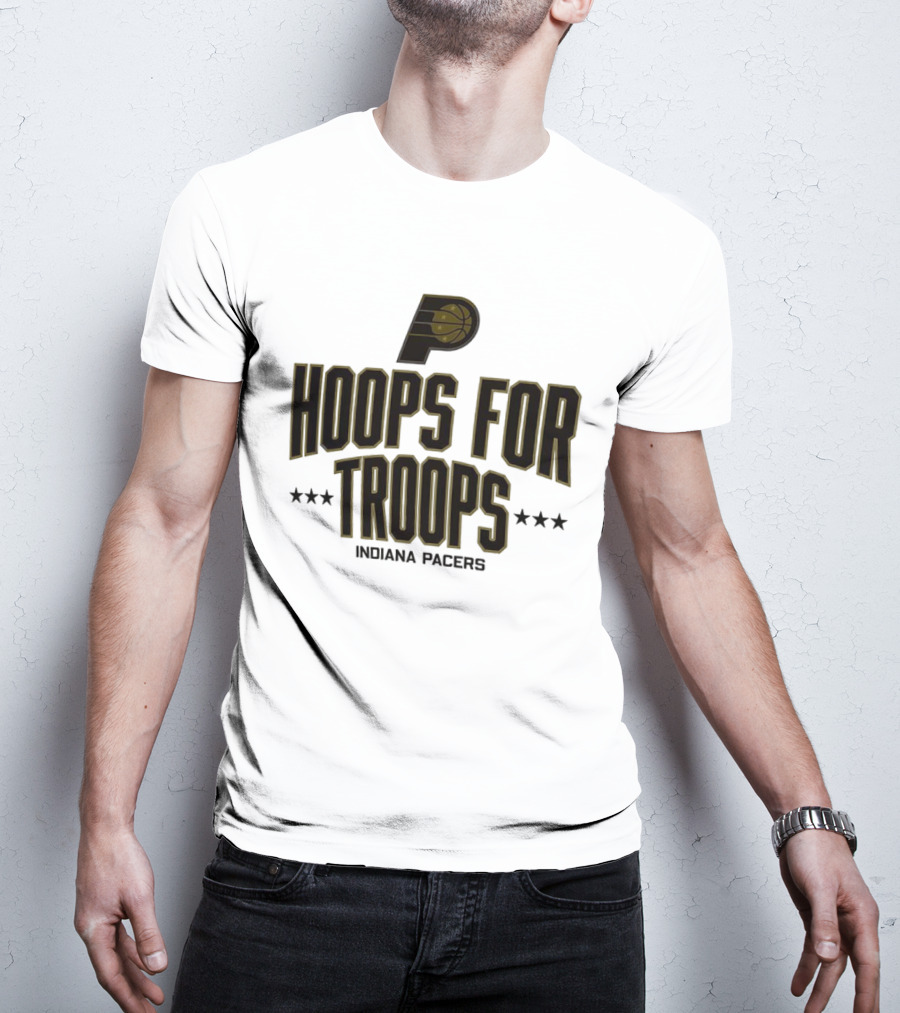 Indiana Pacers Hoops For Troops Stars Basketball T-Shirt