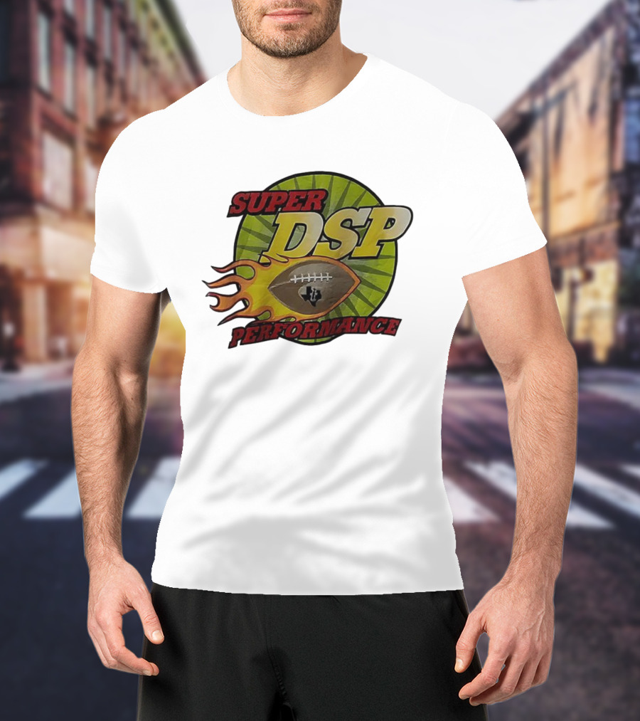 Super DSP Performance Flaming Football Graphic T-Shirt