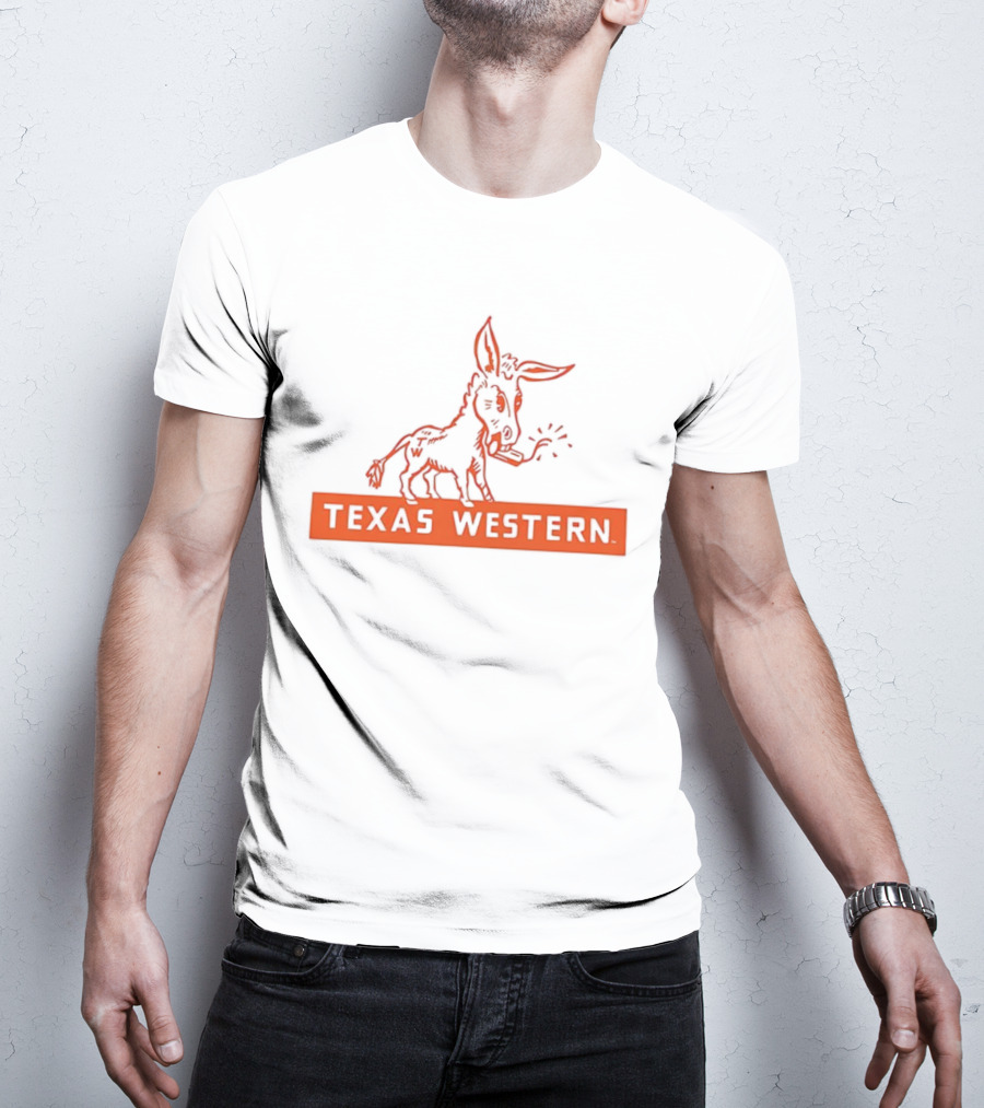 Texas Western Donkey Mascot Classic Vintage Style T-Shirt