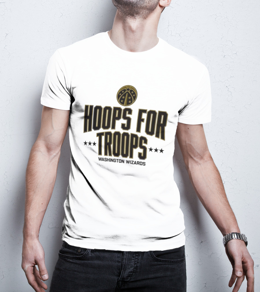 Hoops For Troops Washington Wizards Patriotic Basketball Campaign T-Shirt