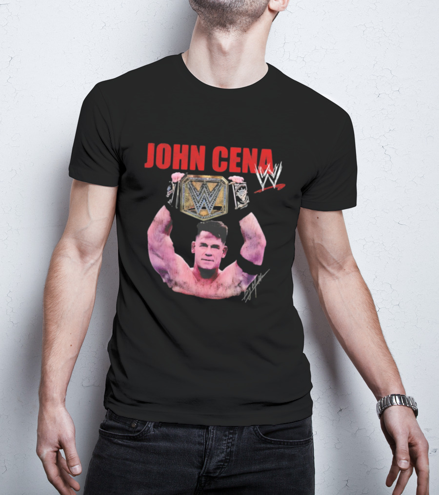 John Cena WWE Champion Vintage Wrestling Belt T-Shirt