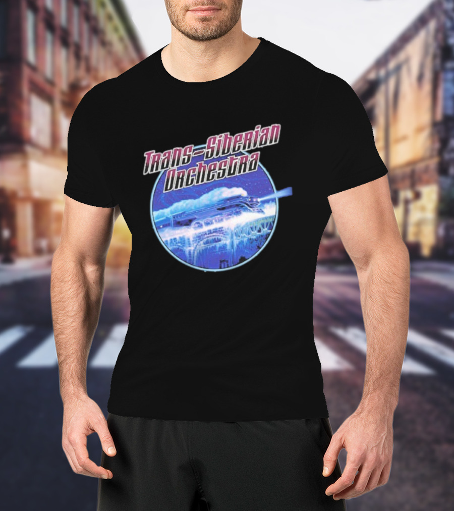 Trans-Siberian Orchestra Winter Train Scene Circle T-Shirt