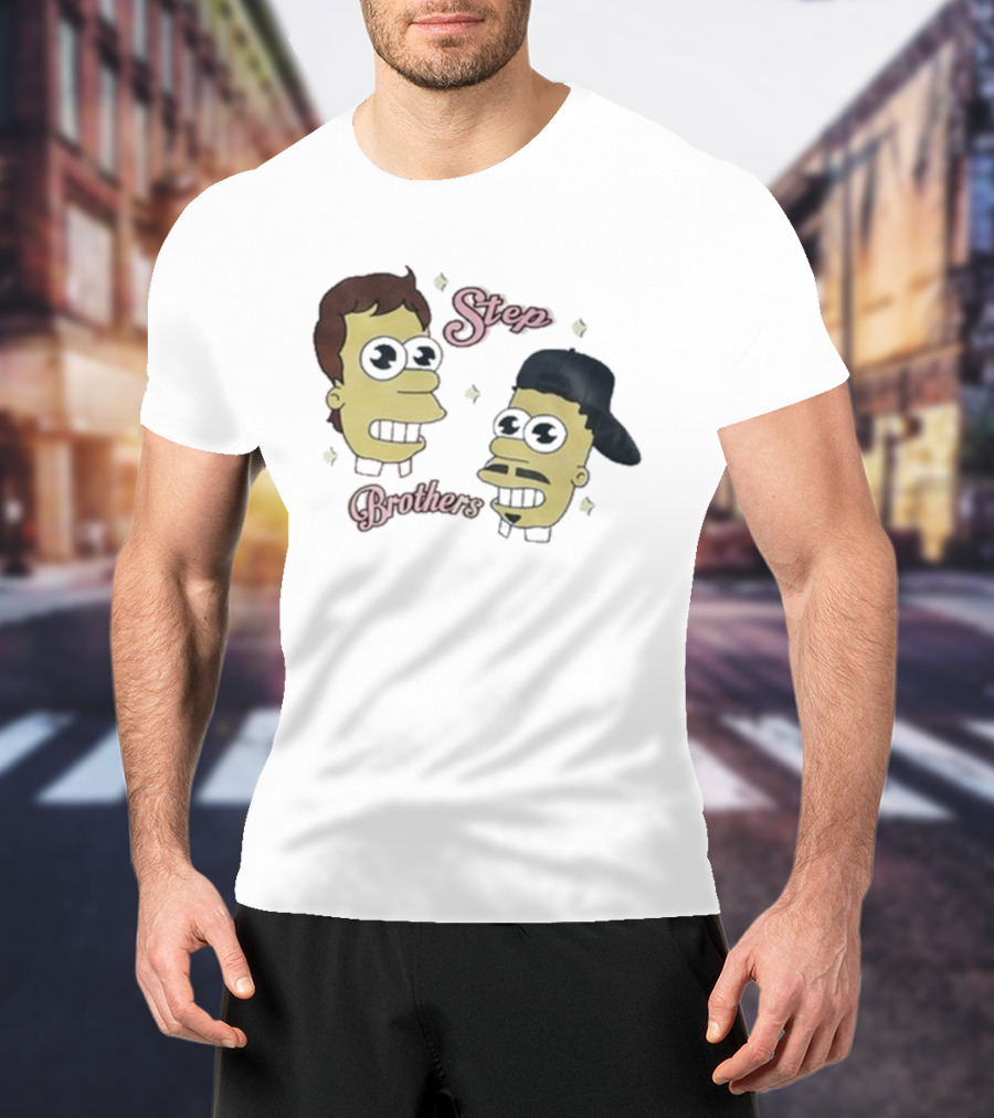 Julian And Logan Step Brothers Christmas Simpsons Style T-Shirt