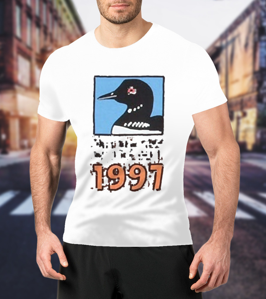Only New York Wildlife Dept 1997 Loon Wildlife Iconic Bird Emblem T-Shirt