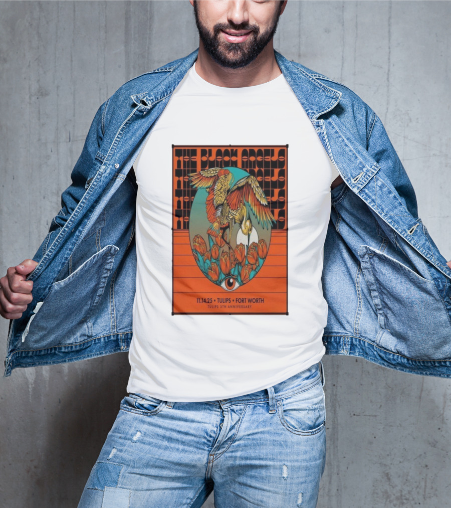 The Black Angels Tulips 5th Anniversary Fort Worth November 14 2025 T-Shirt