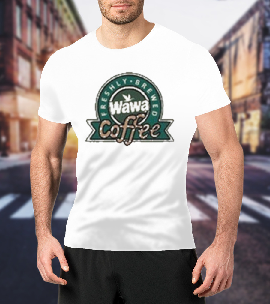 Wawa Freshly Brewed Coffee Logo Emblem T-Shirt