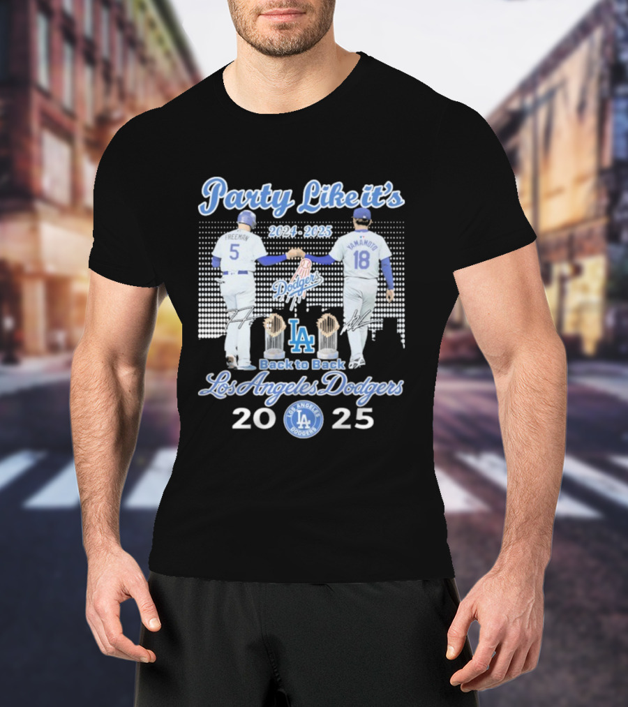 Party Like It's 2024 2025 Back To Back Los Angeles Dodgers Champions T-Shirt