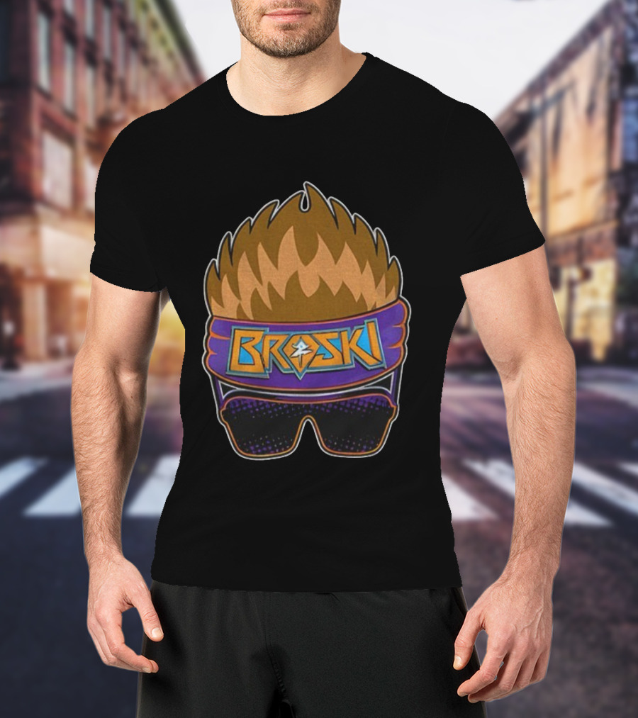 Broski Zack Ryder WWE Headband Sunglasses Hair Icon T-Shirt