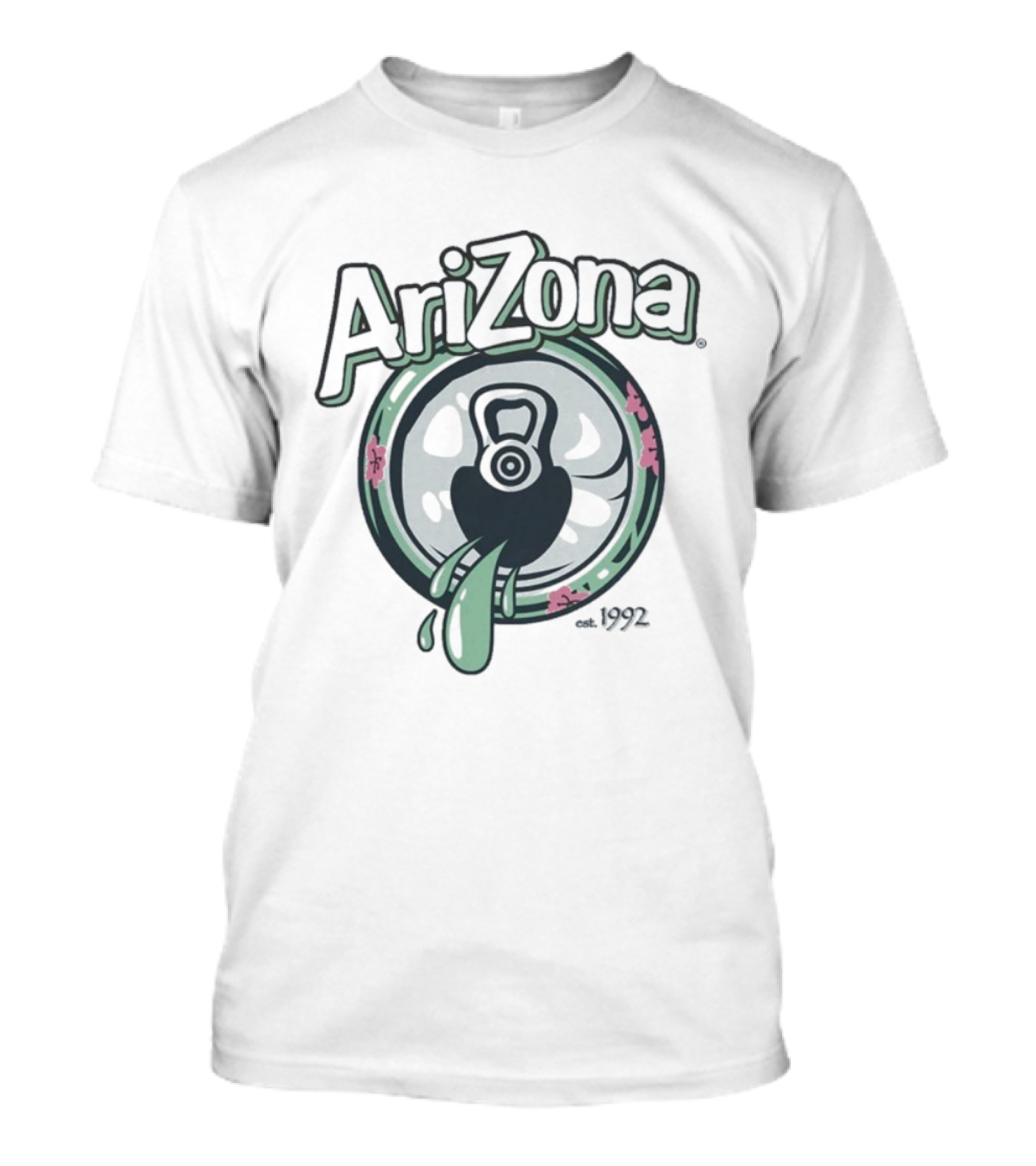 AriZona Tea Drip Since 1992 Flower Can Design T-Shirt