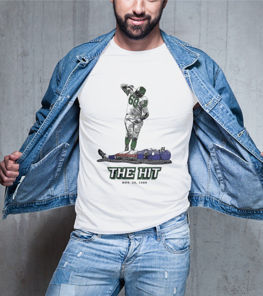 Chuck Bednarik Vs Frank Gifford The Hit Nov 20 1960 T-Shirt
