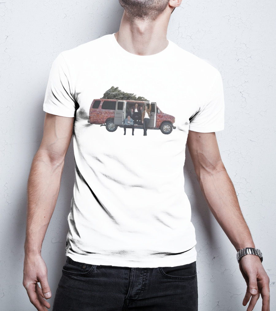 Jonas Brothers Christmas Road Trip Van With Tree T-Shirt