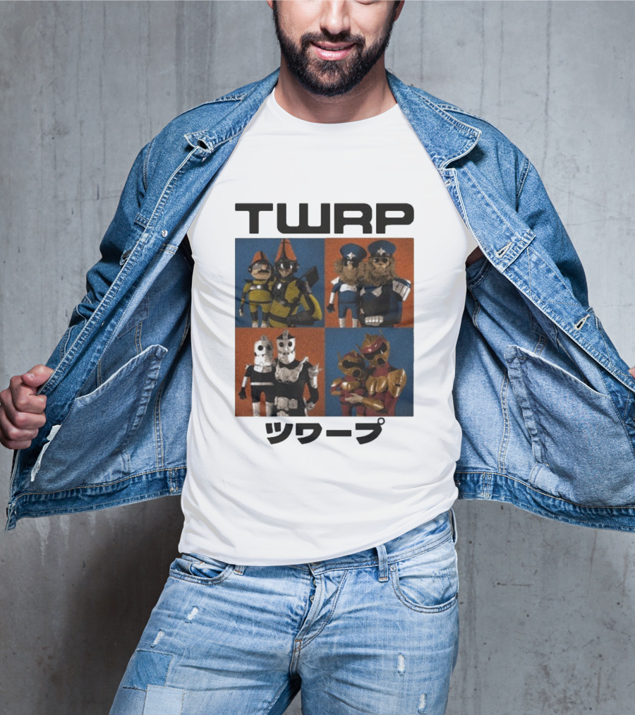 TWRP Puppet Group Characters Japanese Text T-Shirt