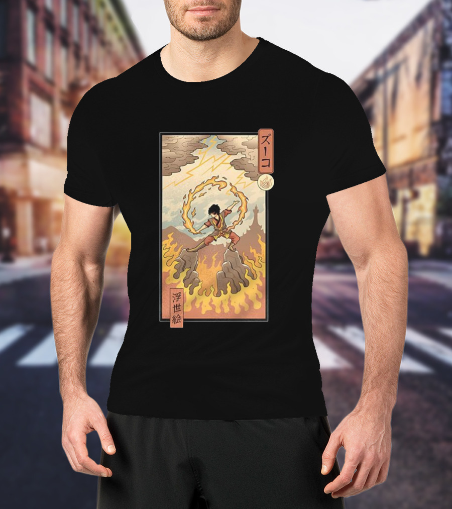 Zuko Firebending Ukiyo-e Avatar The Last Airbender Japanese Aesthetic T-Shirt
